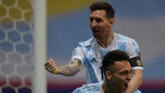 梅西脚踝出血，阿根廷点球淘汰哥伦比亚，美洲杯决赛对阵巴西