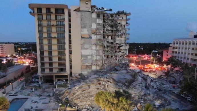 美媒：迈阿密公寓楼坍塌前，维修工程被拖延