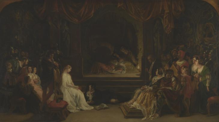 Daniel Maclise， 《哈姆雷特》戏剧场景，1842年展出，泰特
