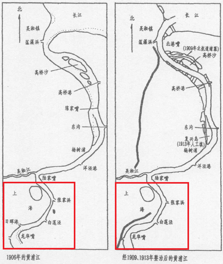 黄浦江百年前的航道疏浚图.受访者 供图