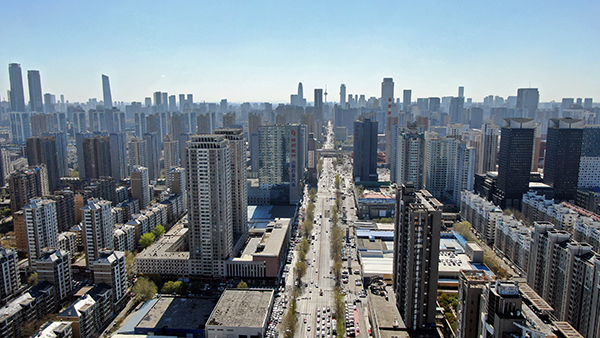 瀋陽市鐵西區北二路附近的景象(無人機照片).新華社  資料圖