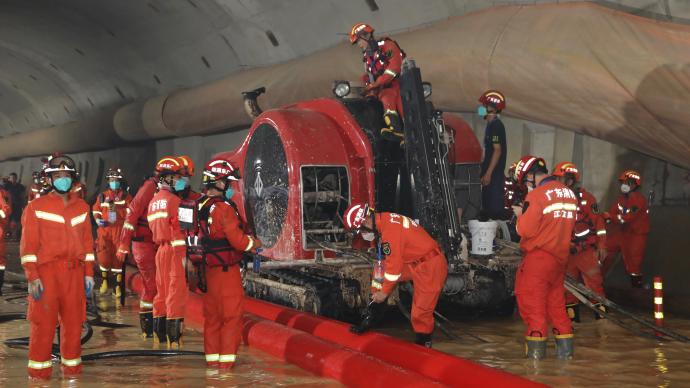 珠海石景山隧道透水事故：距受困点427.1米，仍未发现被困人员