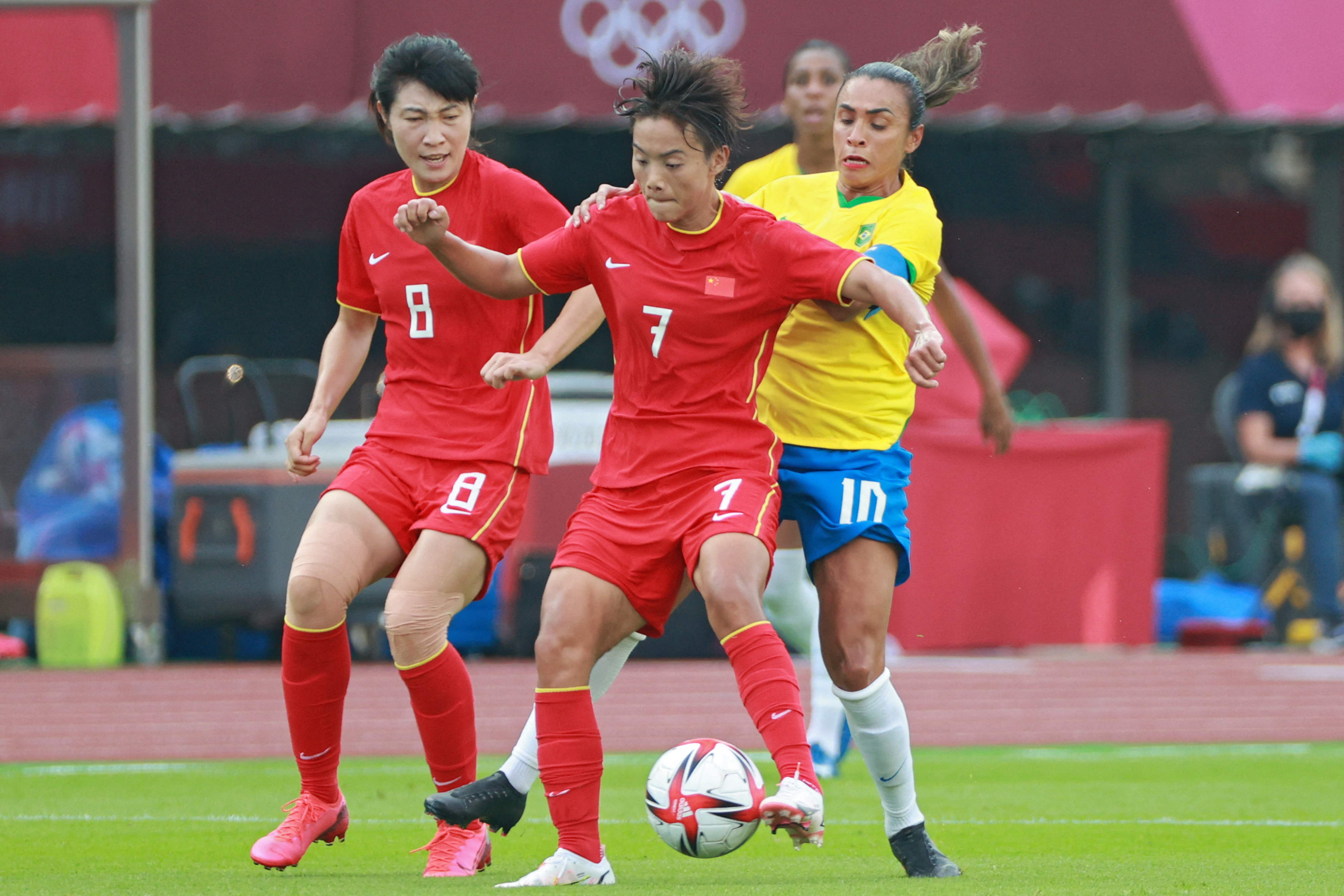 姑娘们抬起头！中国女足四中门柱，奥运首战0-5不敌巴西