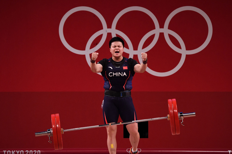 当地时间2021年8月2日,日本东京,2020东京奥运会举重女子87公斤级决赛