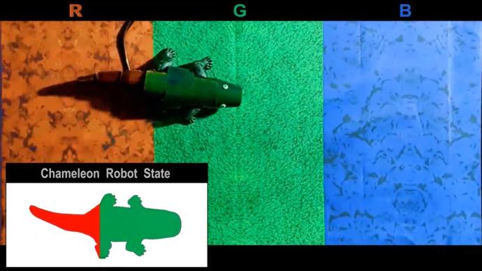 模擬變色龍皮膚，軟體機器人可實時變色