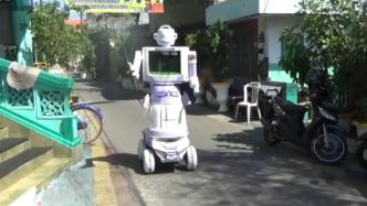 变废为宝！印尼村民用废品制作防疫机器人