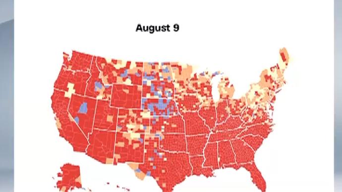 “德爾塔”肆虐，美媒展示美國疫情惡化速度之快