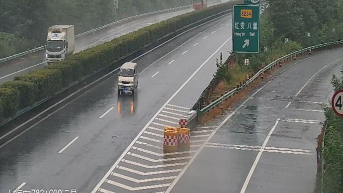 面包车在高速上冒雨逆行8公里 司机被严处