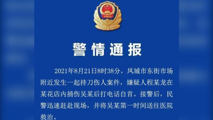 辽宁凤城警方通报一起持刀伤人致死案嫌疑人花店行凶后自首