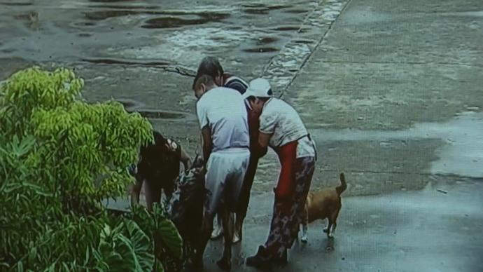 上海81岁老人骑车不慎栽入路边小河，村民救人后还修了围栏