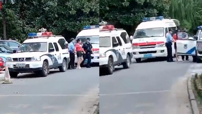 杭州一對夫妻爭吵引來警車、急救車,社區:瑣事引發,無傷亡