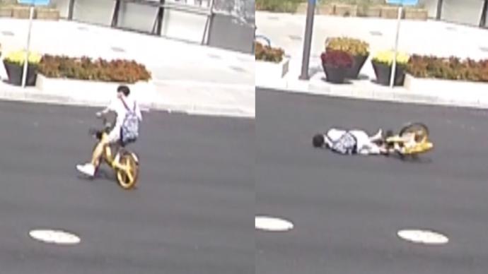 低血糖加中暑，上海街頭一年輕小伙騎車途中瞬間無(wú)意識(shí)倒地