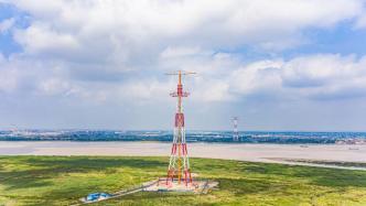 204米！上海崇明立起一座电力铁塔，有上海中心三分之一高