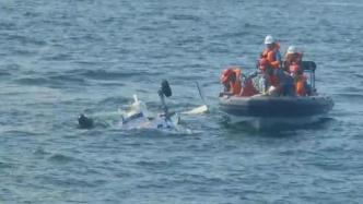 江苏一直升机坠海1人身亡，现场近距离救援画面曝光
