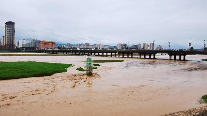 水勢持續上漲陜西境內25條河流出現洪峰，渭河形成3號洪水