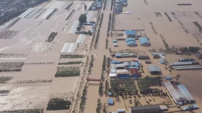 航拍大荔被淹，持续降雨致23.9万人受灾
