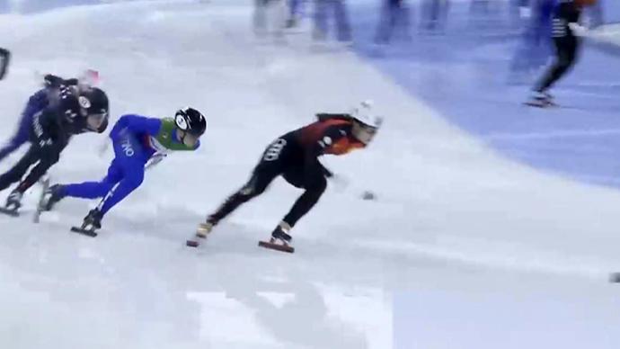 視頻丨短道速滑世界杯2000米混合接力，中國隊破世界紀錄