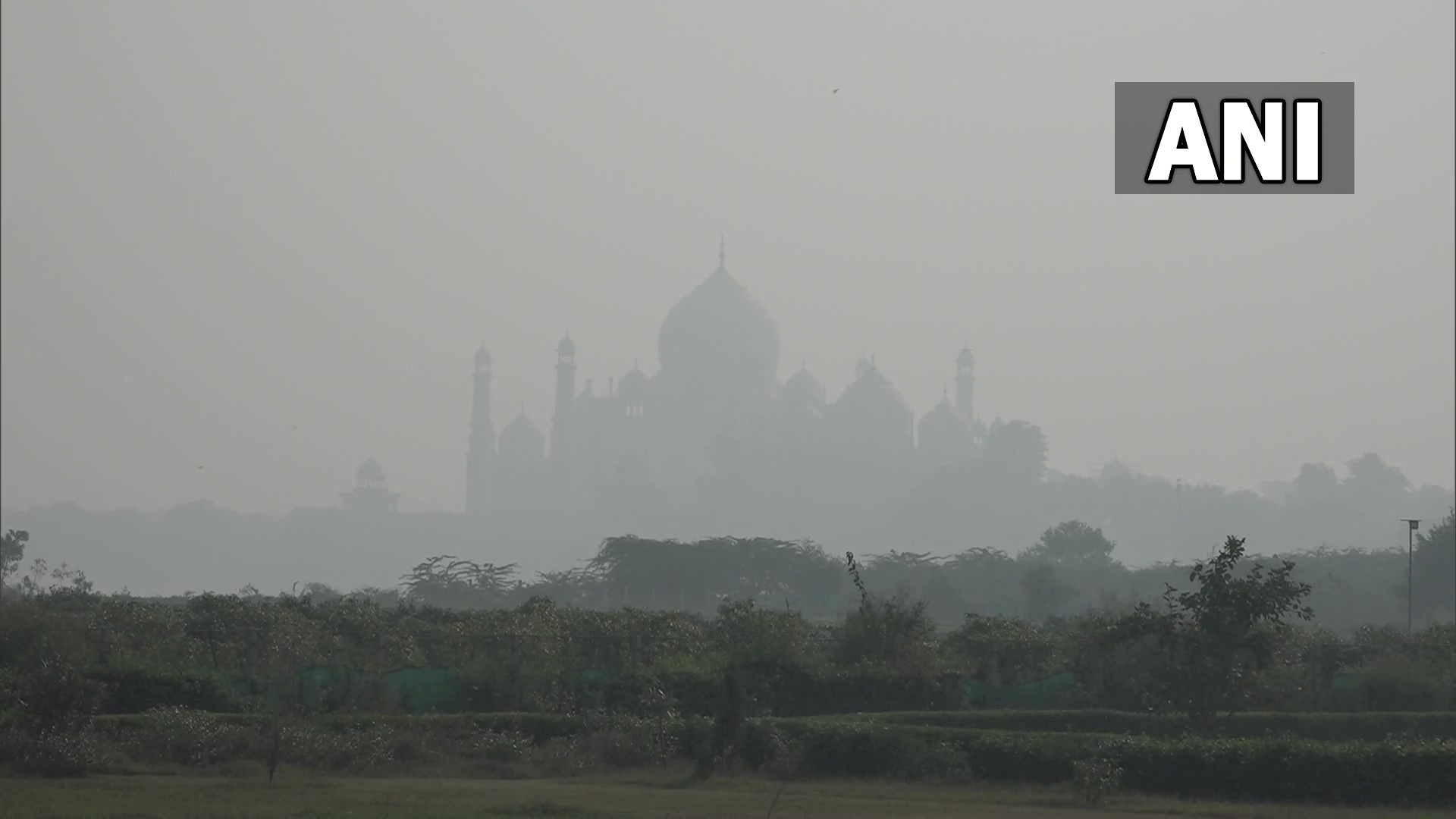 印度亚洲国际新闻通讯社（ANI） 在社交媒体上发布的雾霾下的新德里照片