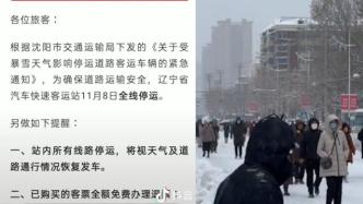 辽宁鞍山：暴雪公交停运，市民走路上班