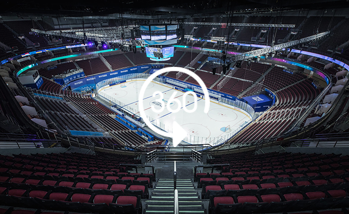 360°全景｜五棵松體育中心6小時內實現“冰籃轉換”