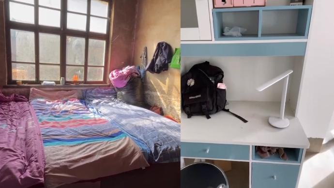乡村校长帮两女孩改造卧室：之前跟爷爷爸爸睡一个炕，不方便