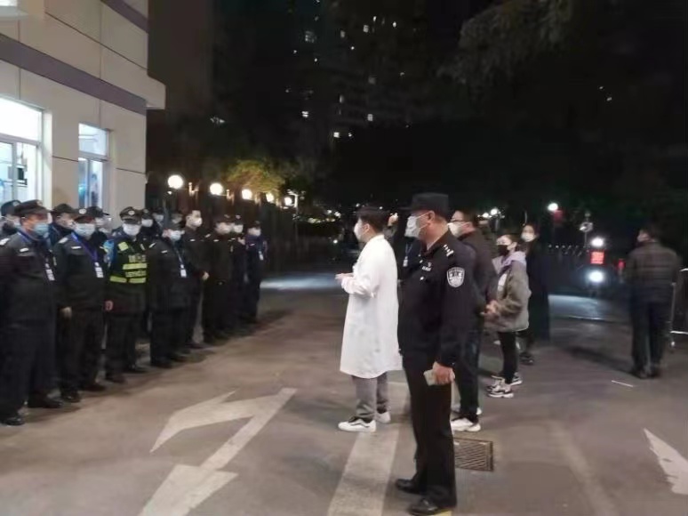 瑞金医院现场图 本文图均来源黄浦公安