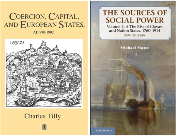 蒂利的《强制、资本和欧洲国家》和迈克尔·曼的《社会权力的来源II： 阶级和民族国家的兴起（1760-1914）》