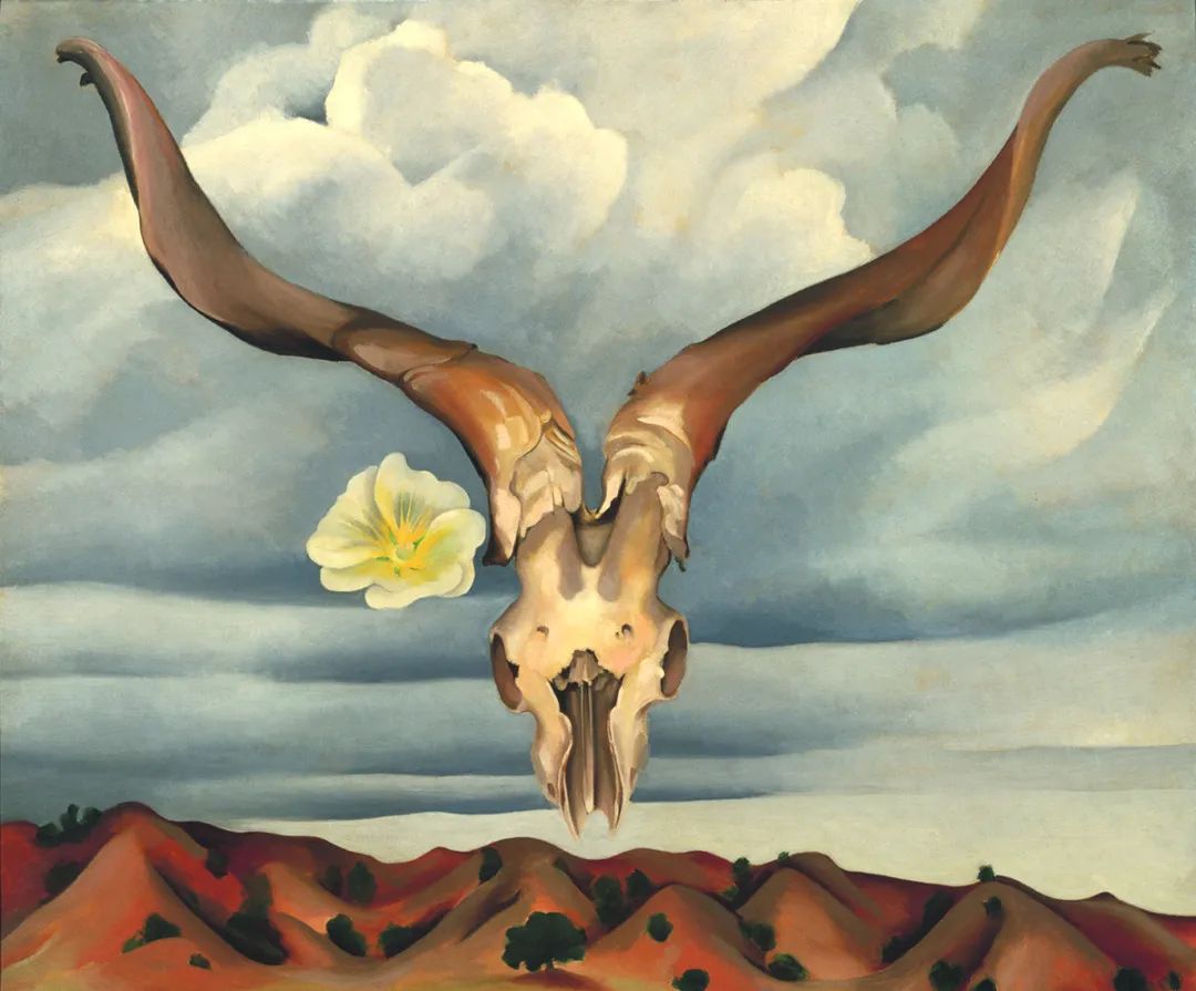 Georgia O'Keeffe,Ram's Head, White Hollyhock-Hills (Ram's Head and White Hollyhock, NewMexico), 1935