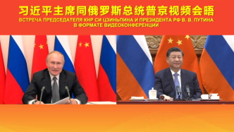 中俄元首视频会晤，习近平主席同普京总统互致问候