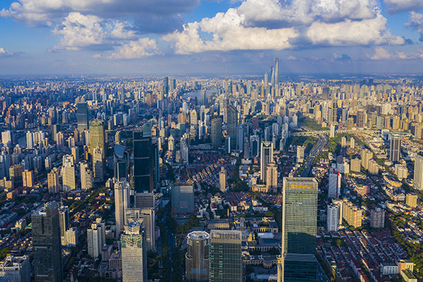 上海静安寺商业中心航拍俯瞰图.人民视觉&nbsp; 资料图