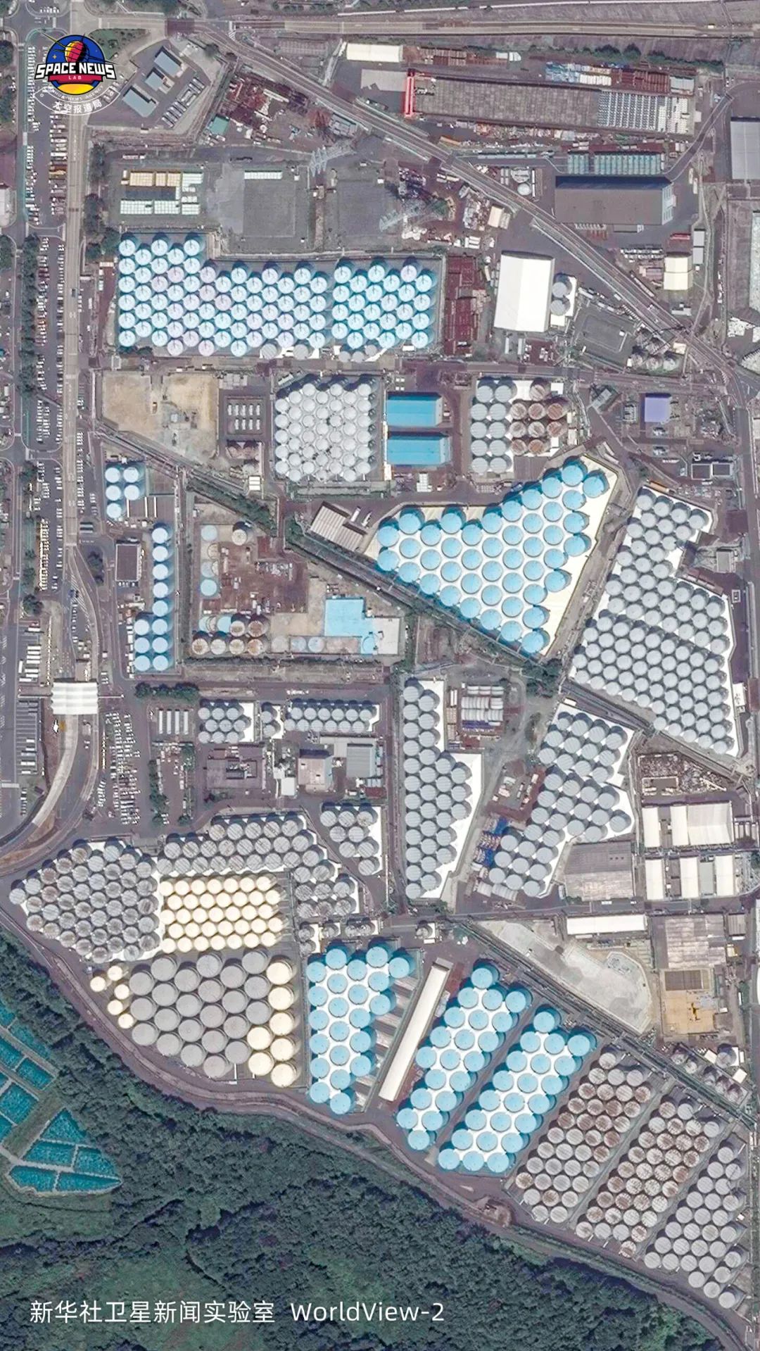 日本福岛核电站卫星图图片