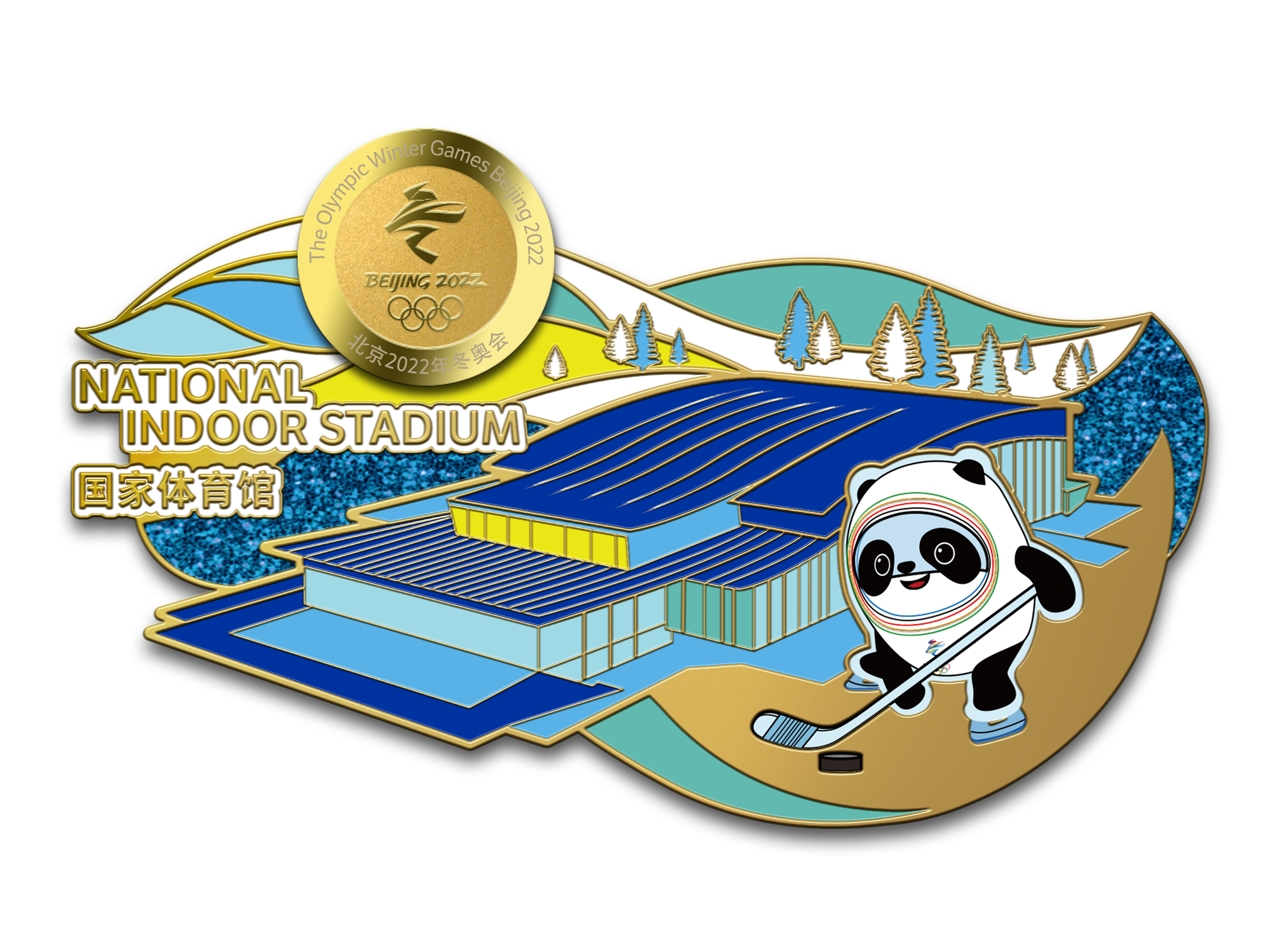 另一组本月上新的是国家游泳中心,国家速滑馆,国家体育馆三个竞赛场馆