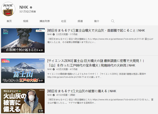 NHK制作“富士山喷发，会有何后果”节目。
