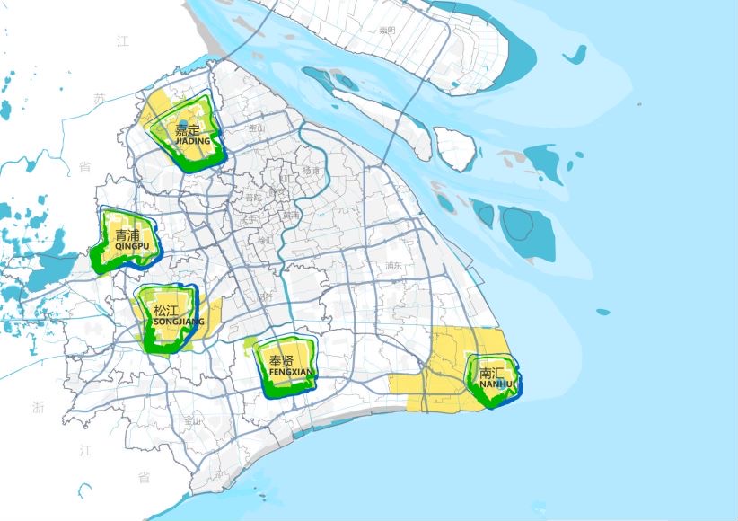 五个新城绿环示意图  受访者供图