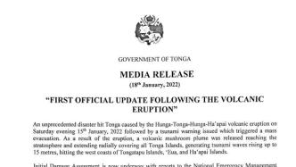 汤加政府灾后首度发声：确认3人死亡，灾难“史无前例”