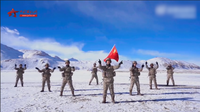 海拔5200米高原官兵用手势舞为冬奥加油