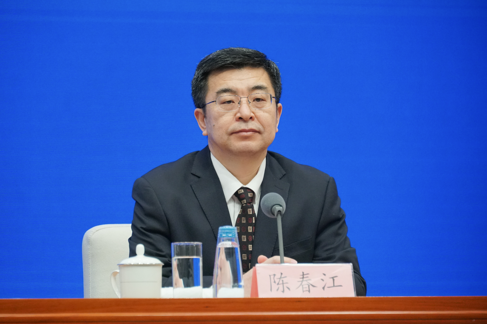 商务部外国投资管理司司长陈春江 澎湃新闻记者 周頔 摄