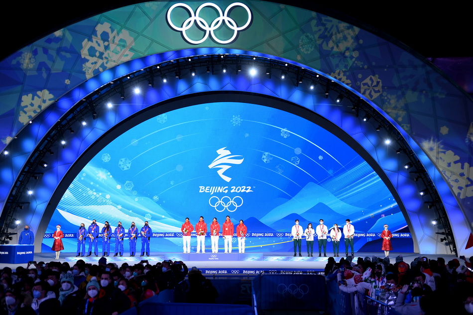 奥运会颁奖背景图片