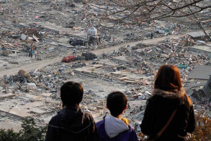 2011年3月28日，日本宫城县，地震灾区。