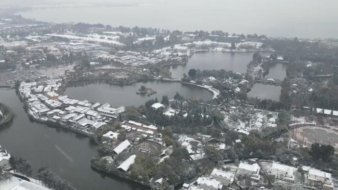 瞰见丨春城雪景