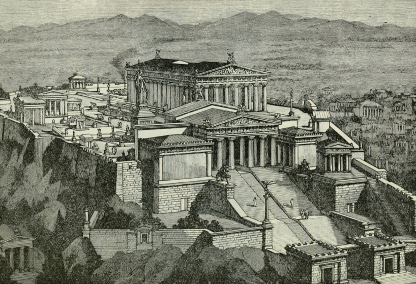 雅典卫城山门复原图图片