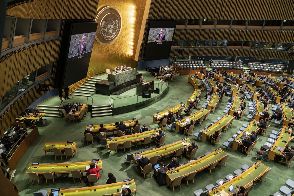 联合国大会就乌克兰局势举行会议古特雷斯及各国代表发言