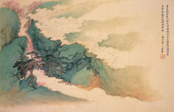 清 王翚 《桃花渔艇图》 台北故宫博物院藏