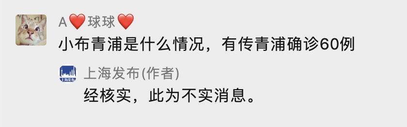 网传青浦确诊60例？上海发布：经核实，此为不实消息 浦江头条 澎湃新闻 The Paper