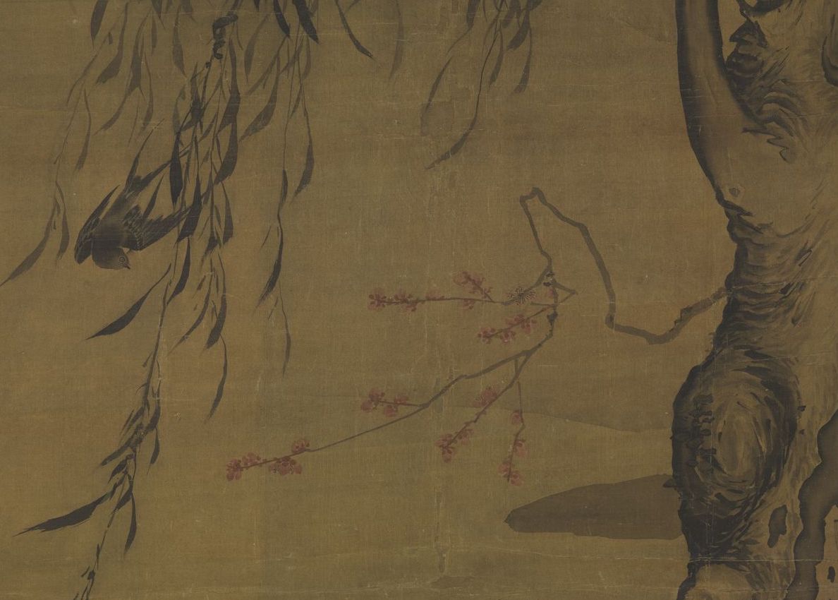 （传）元人 《杏鹅图》轴（局部）  台北故宫博物院藏