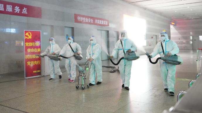 2小時消殺一次!上海各大火車站重點部位消毒頻次全面升級
