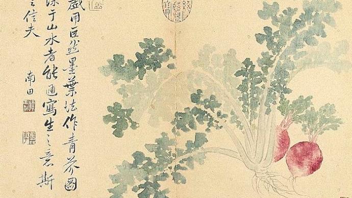 故宫藏画中的蔬菜：红脂凝艳，翠光掩映