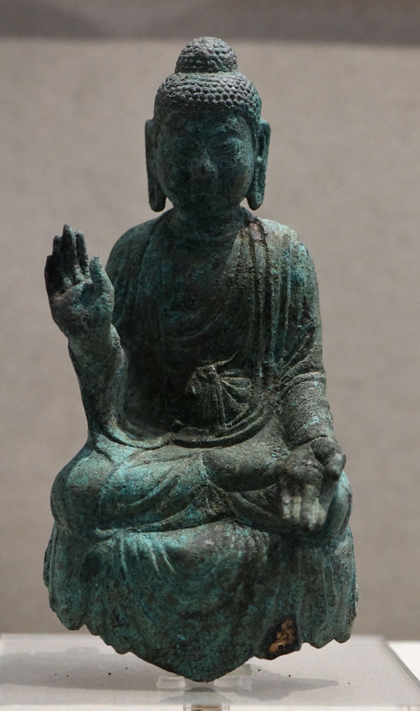 展览现场 唐代青铜佛造像