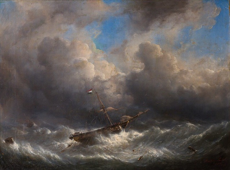 《暴雨翻船》，1839年，拉登·萨利赫，David Salman and Walter Jared Frost收藏