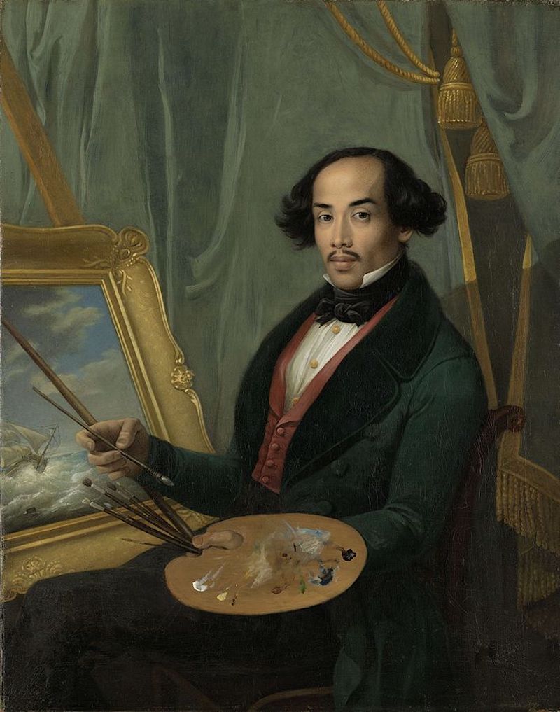 《拉登·萨利赫肖像》，Friedrich Carl Albert Schreuel，1840年，荷兰国家博物馆藏